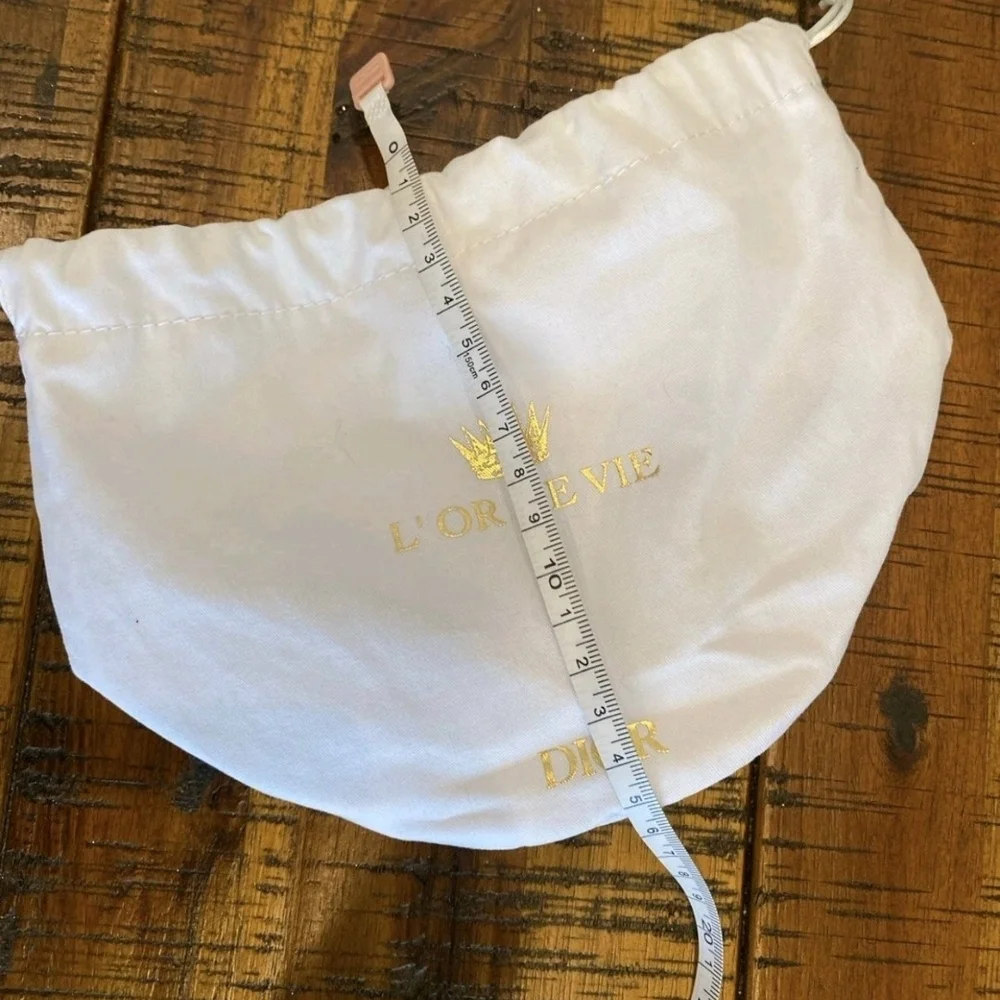 Dior L’Or de Vie Luxury Drawstring Dust Bag | White Gold Logo | Rare VIP GWP